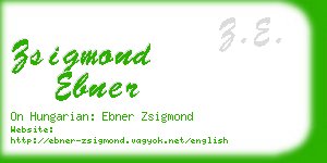 zsigmond ebner business card